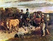Bauern von Flagey bei der Ruckkehr vom Markt, Gustave Courbet